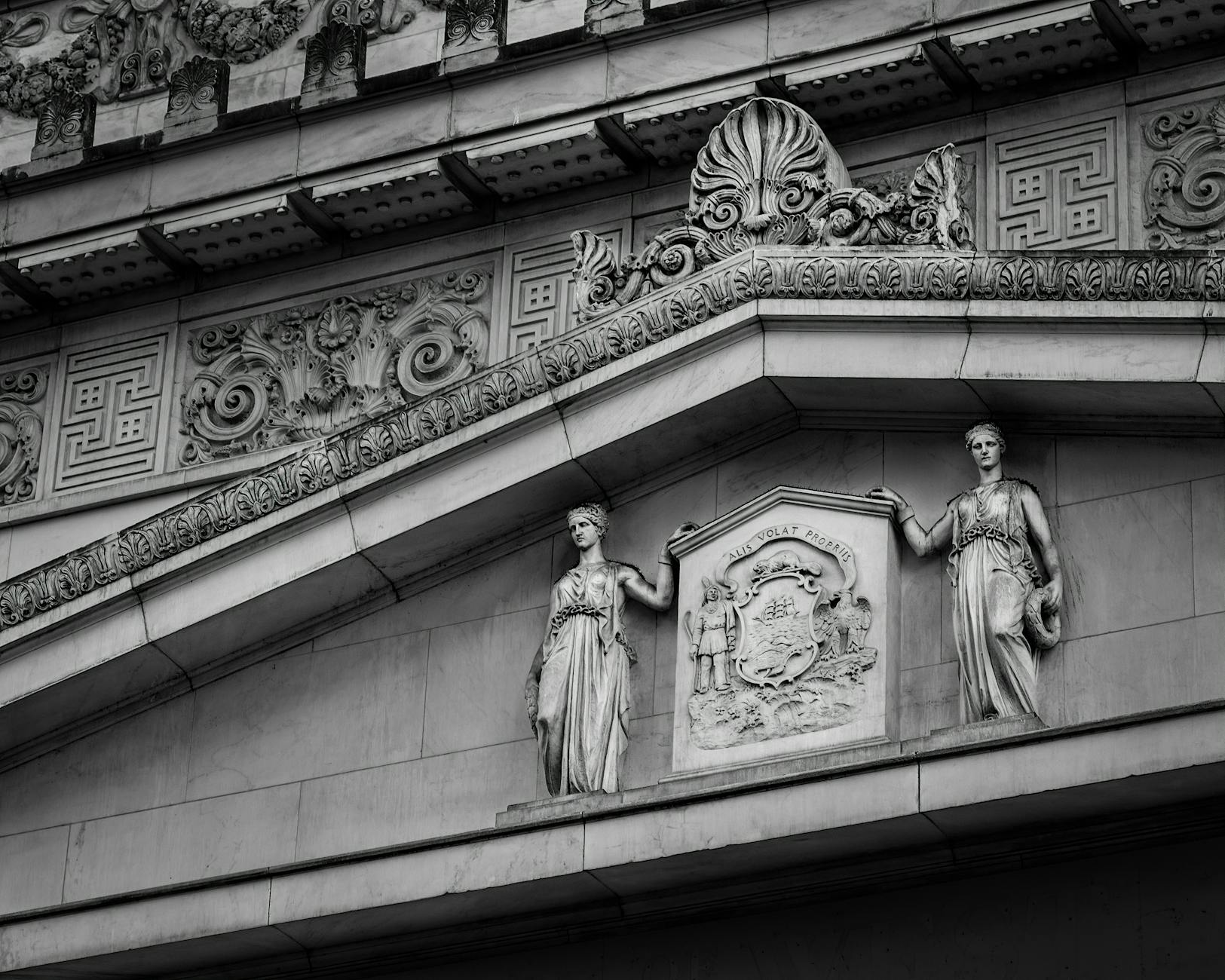 cornice of old national bank