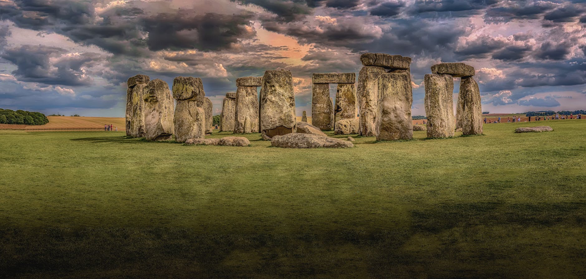 stonehenge under nimbostratus clouds